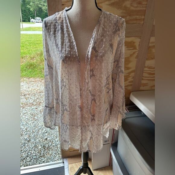 Peach Love Sheer Cardigan - Picture 1 of 5